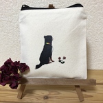 犬イラストポーチSサイズ(バーニーズマウンテンドッグ)