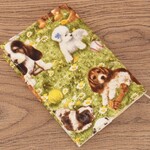 【文庫本】ゴムバンド栞付ブックカバー手帳カバー ★犬の仲間たち★USAコットン