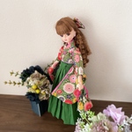 [参] リカちゃん袴  【若松華菊×深碧袴】リカちゃん着物