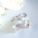 me7530様用　紫色の小さなお花のピアス ＃1546