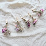 【新作】春を待つ**pink**ガーランド①　ドライフラワー　スワッグ　ミニスワッグ　バースデーフォト