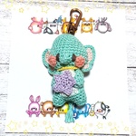 【鈴付き】小さなぞうさんのあみぐるみストラップ☆送料無料