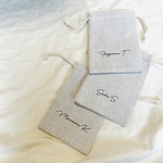 [巾着2枚] 【席札】巾着タイプ　ウェディング 結婚式 席札オーダー アルコールシート　プチギフト