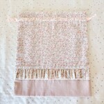 大きいサイズのダブルフリルの巾着