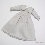 ピンタックビッグカラーワンピース2023S/S(ライトグレージュ)