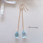 ブルートパーズピアス14kgf