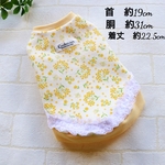 [完成品]　犬服 3S ミモザ柄 タンクトップ