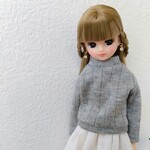 ラメニットのハイネックトップス☆リカちゃん・服☆