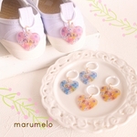 お花畑ハート 名入れシューズタグ♡