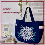 《m-m～様オーダー品》新作！丸型トートバッグ♡リバティ♡帆布