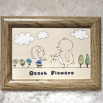 シーグラスアート「Beach Flowers9 森のくまさん」
