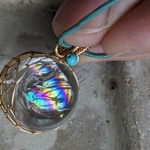 波動グッズ✨虹入り水晶ペンダント✨