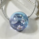月の満ち欠け　夜桜ヘアゴム 