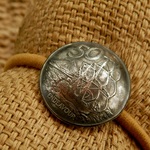 ＃H166  New Zealand Coin Hair Elastic