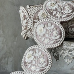 実物のお色味と違う場合があります] インド刺繍リボン　花　インド刺繍　スパンコール　刺繍リボン　リボン　りぼん　