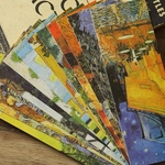 《再入荷》〈15枚〉海外ブックマーク しおり 栞 本 ゴッホ お洒落 アート 美術 名画 お裾分け おすそ分け