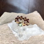 〜petit bijou ring〜 antique rose color×scarab color
