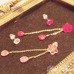 さくら、花びらひらりピアス　2way