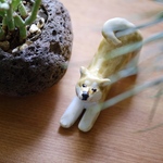 柴犬のオブジェ