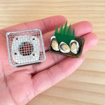 ミニチュアフード 焼き牡蠣と七輪セット
