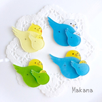 インコちゃんブローチ[おしりーず]~こっち見ないで(*´ω`*)~