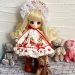 オビツ11ワンピースセット27しろいちご