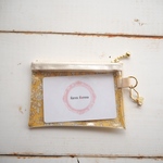 ◆Special Price◆★One side all skeleton mini pouch　 リバティ　カペル　イエロー　11×7.5cm　◆　パスケース　小物入れに