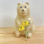 レース編みの菜の花　しろくま貯金箱用