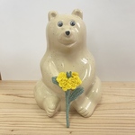 レース編みの菜の花　しろくま貯金箱用