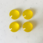 Clear Yellow 15mm Cabochons