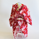 小型犬☆猫用着物小桜柄(紅色)Lサイズ