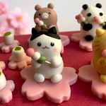 春の桜、団子祭りだよハチワレちゃん