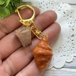 ミニチュアパン　クロワッサンとアイスコーヒーキーホルダー