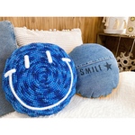 スマイルクッション☻ブルーmix color♡