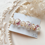 かすみ草✻*˸ꕤバレッタ  ドライフラワー    レジン    バレッタ   