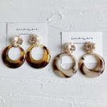 【再販×13♡】ビジュー×べっ甲リングのピアス