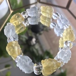 フローライト九尾と水晶のブレスレット