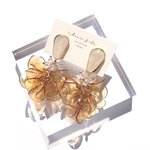 【brown】shell charm × hanabira tassel pierce / earring