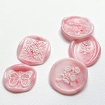 再販* 【 メノウ ピンク 5枚set 】 シーリングワックスシール / シーリングスタンプ / シーリング / 結婚式 / 招待状 / 席札 / 席次表 / コラージュ素材 / ラッピング 