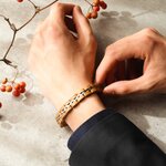【木製ブレスレット】EINBAND Wood Bracelet 木製×チタン ブレスレット 【オーク】