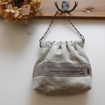 リネンのﾌﾚﾝﾁstyleなチェーンbag　ﾁｮｺ