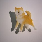 柴犬のブローチ（凛々しめ）
