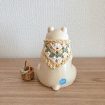 しろくま貯金箱　さんかくショール