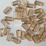 champagne beige glas beads6p