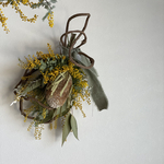 送料無料】ドライフラワー　壁飾り　ミモザのリース