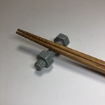 箸置き（ボルト・ナット）グレー