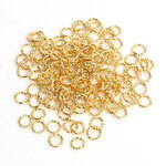 新商品 最安値 ひねりツイスト丸カン4㎜　14kgp 金具　4-10mm50粒/￥300　アクセサリーパーツ
