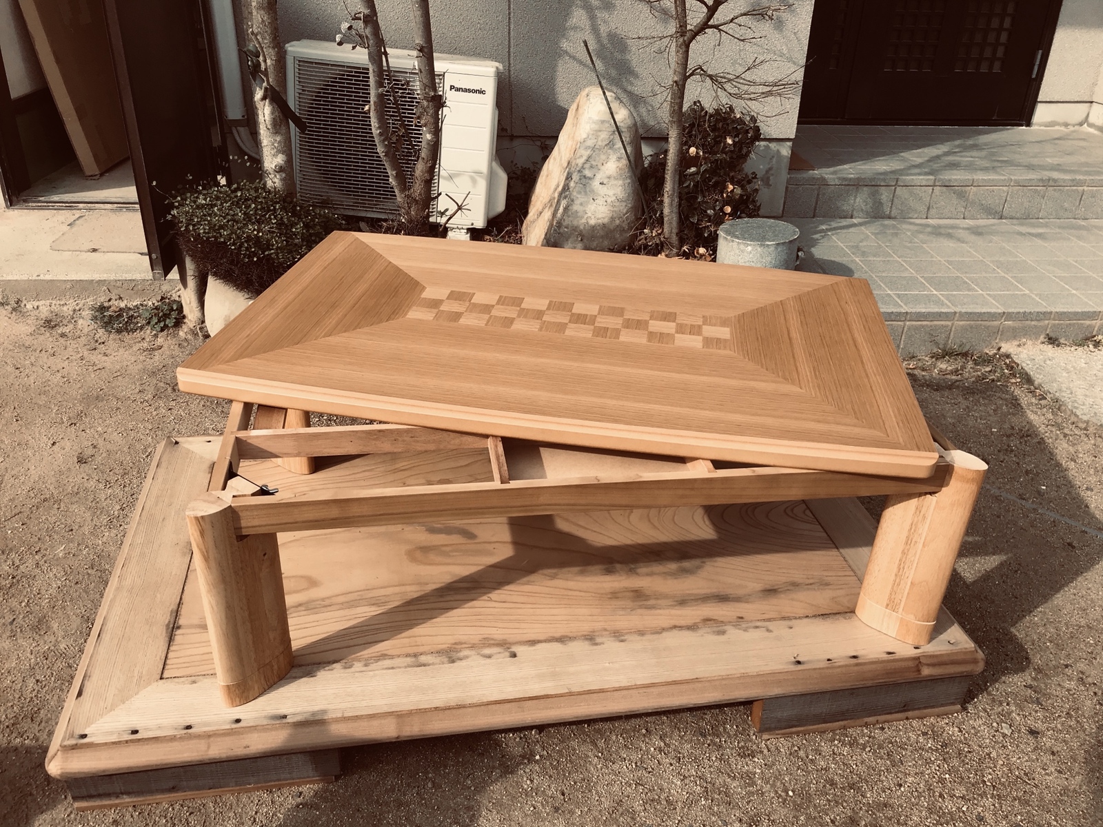 こたつテーブルナラ市松135日本製・ヒーター別売り