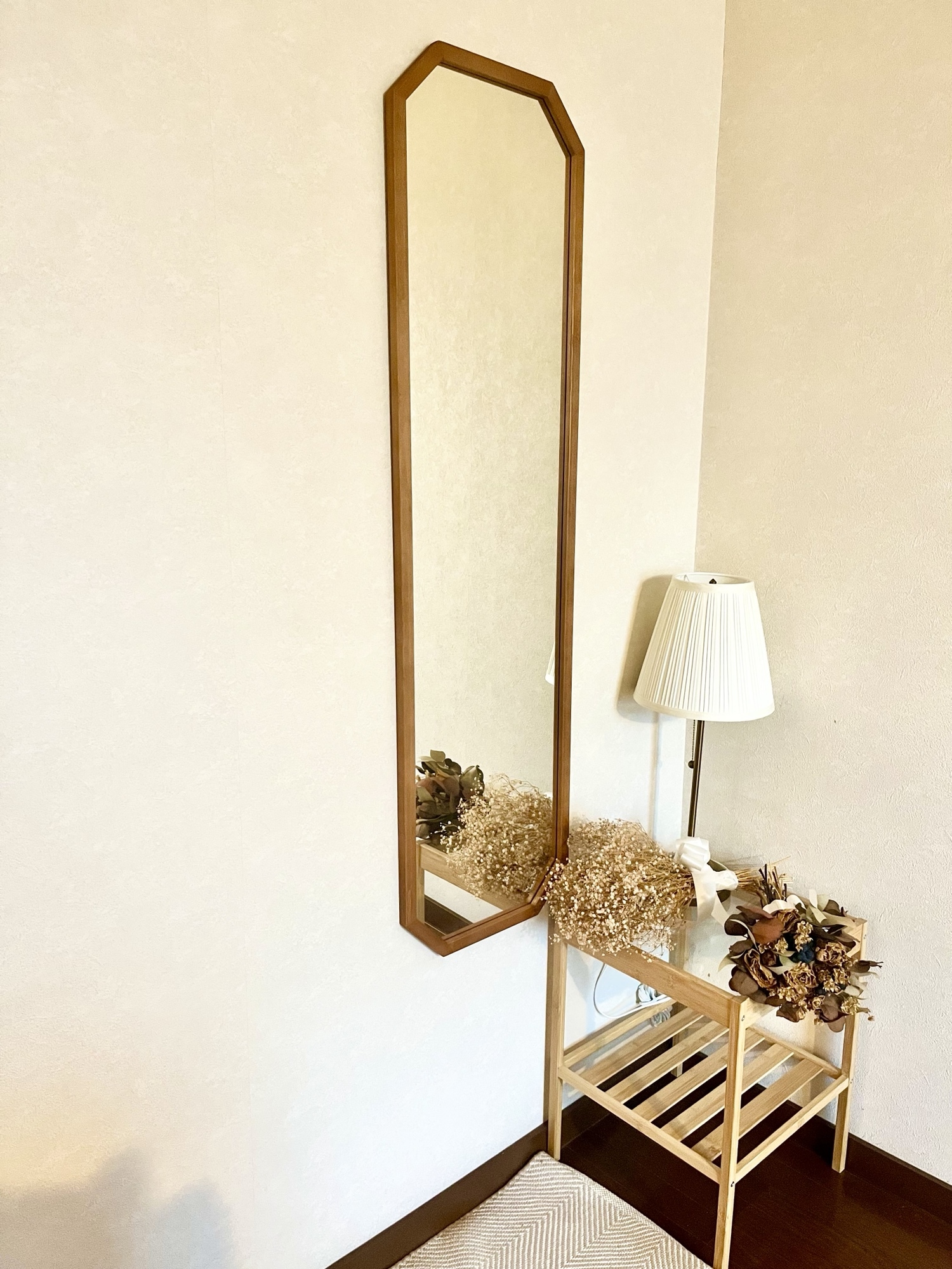 日本製】八角縦長ミラー アンティーク - snaturalwood | minne byGMO