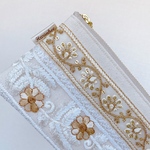  【中】インド刺繍のファスナーポーチ